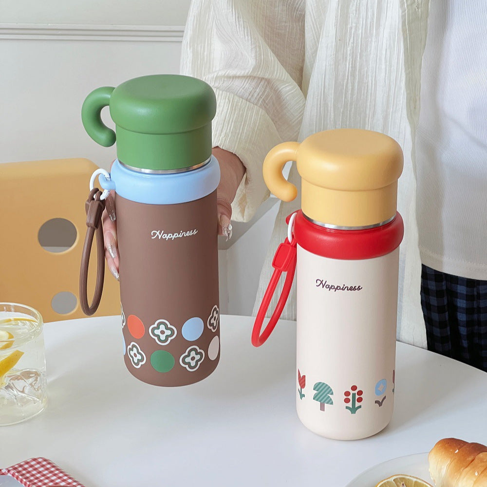 Edelstahl-Trinkbecher mit Strohhalm | LuxeStyle