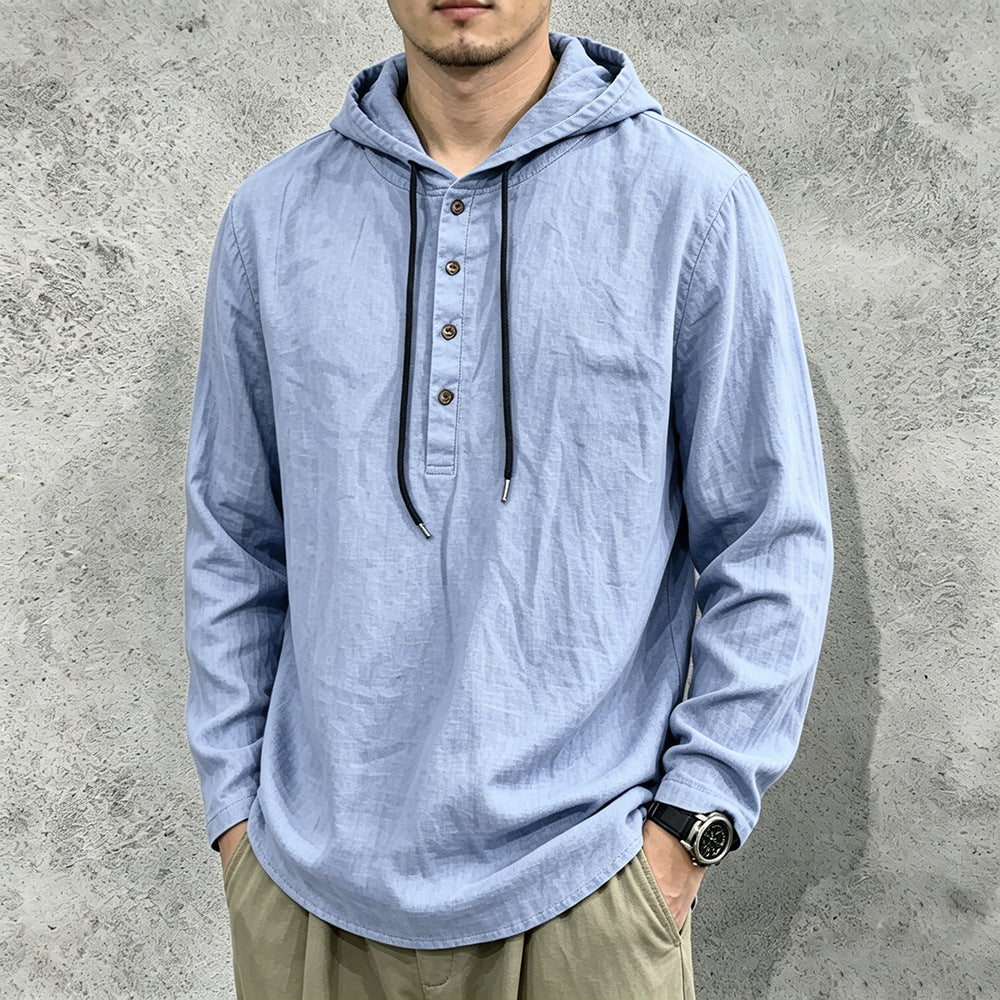Herren Langarmshirt mit Kapuze – Bild 12 | LuxeStyle
