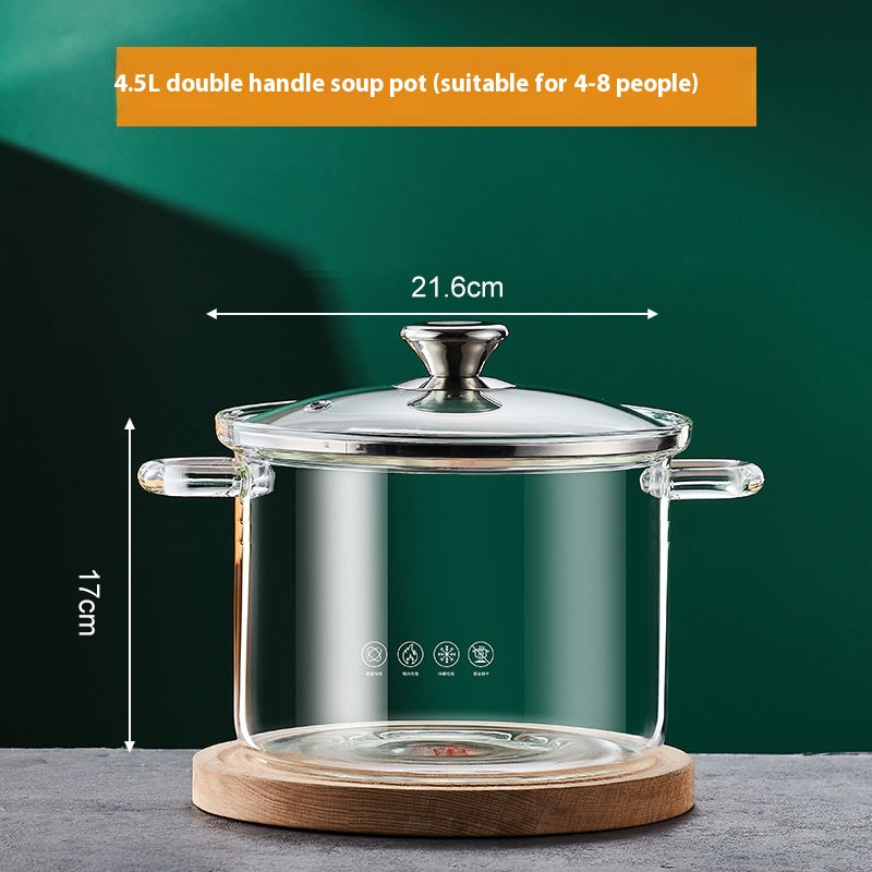 Borosilikat-Suppentopf mit Doppelgriff