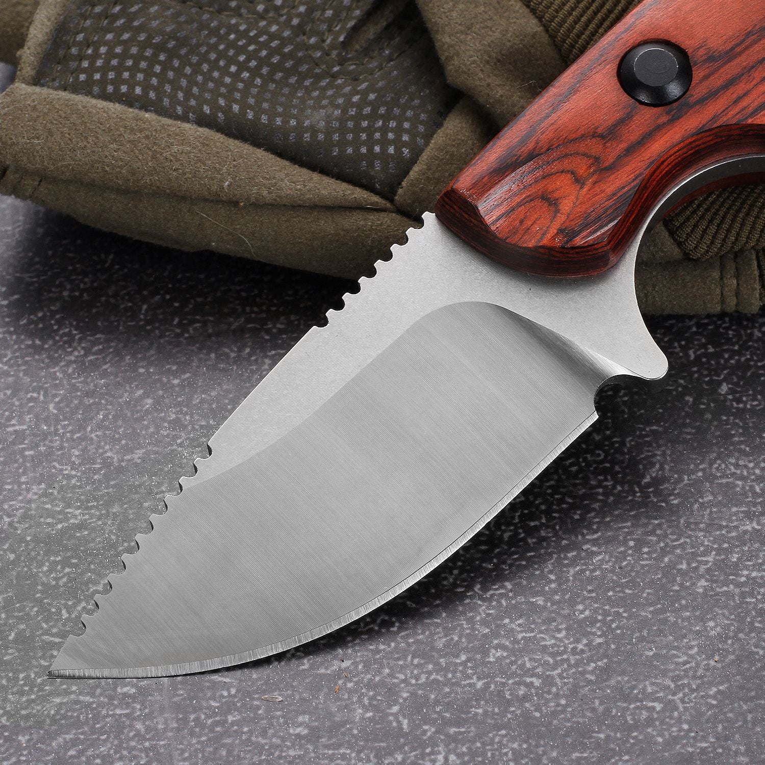 Outdoor-Taschenmesser mit Holzgriff – Ansicht 4