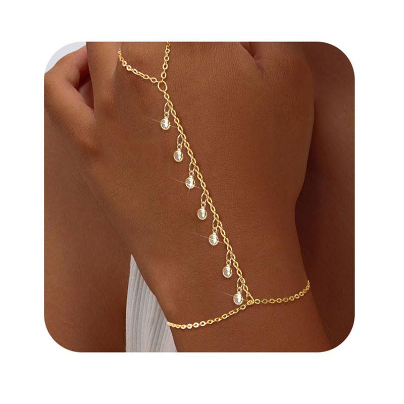 Gold-Edelstahl Fingerkette