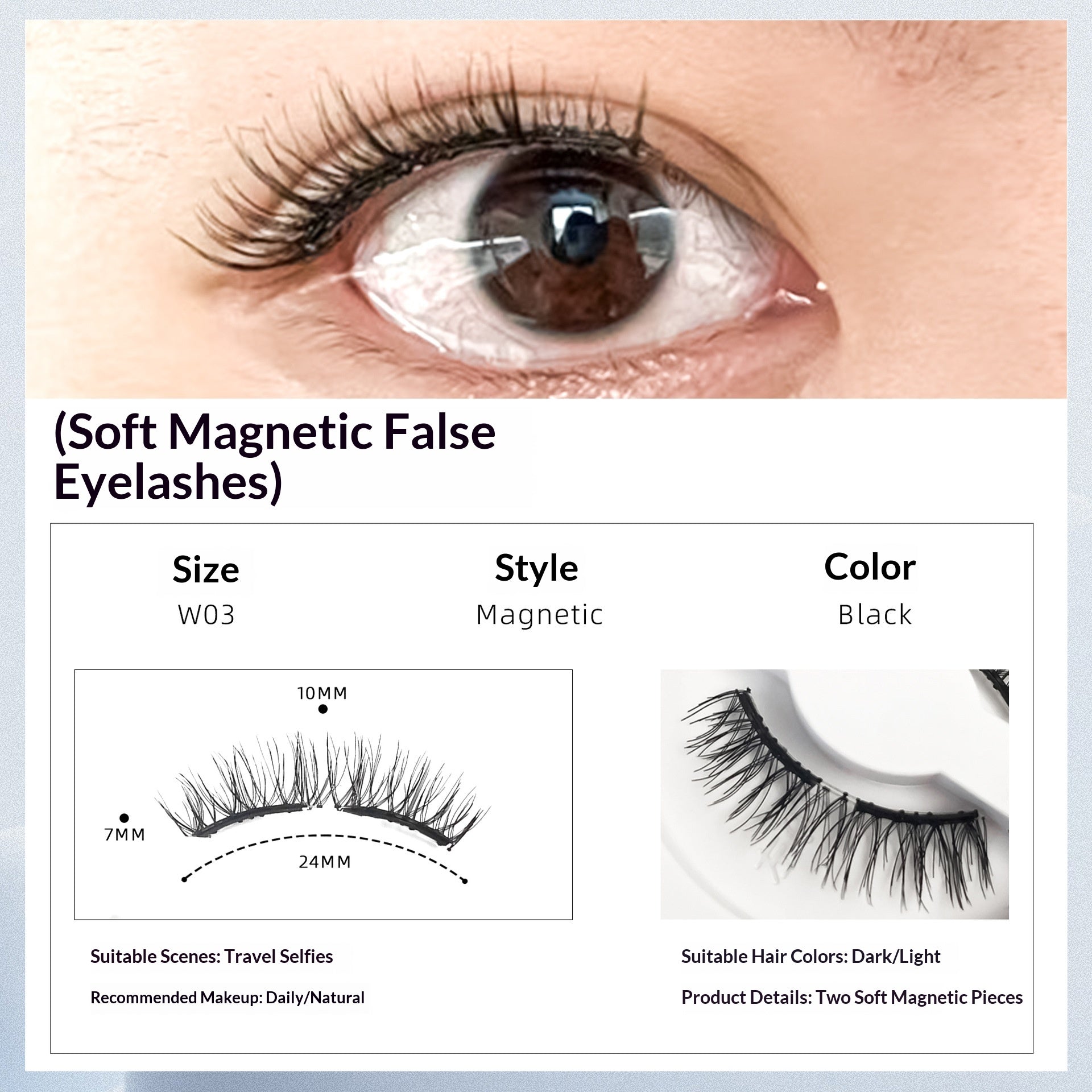 Weiche Magnet-Wimpern