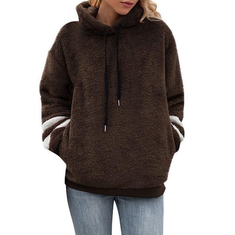 Relaxed-Fit Hoodie «Cosy» – mit Fell-Panel & Kordelzug