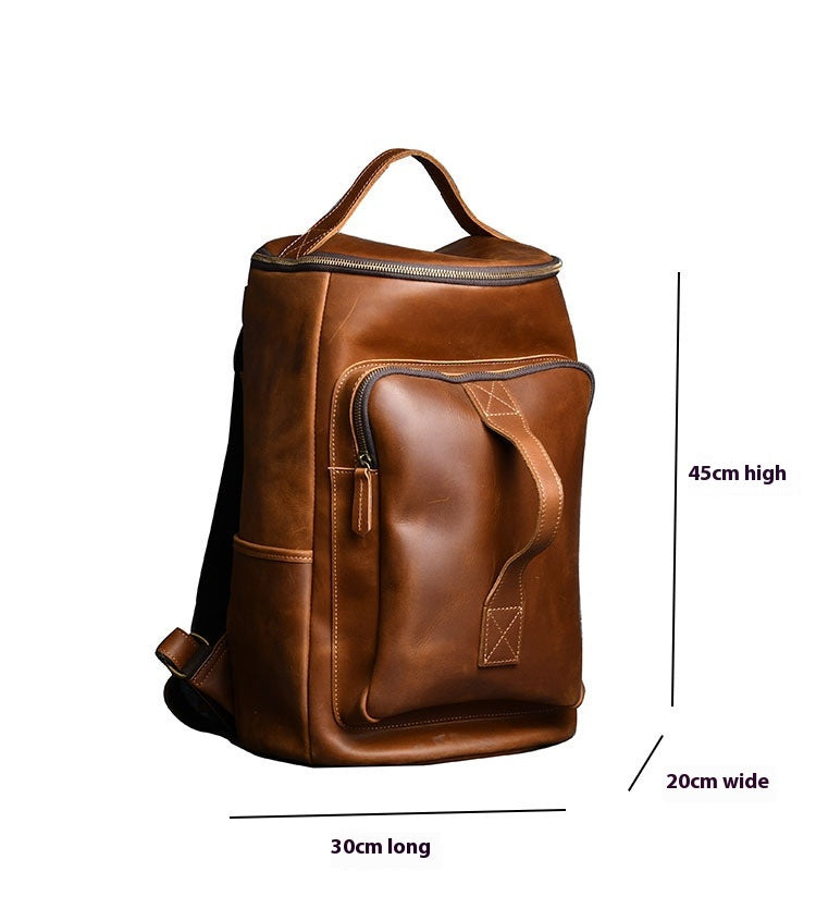 Vintage Crazy Horse Leder Rucksack