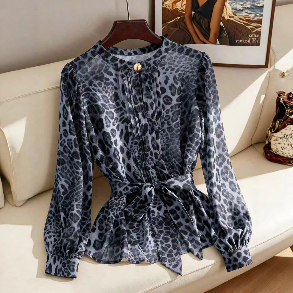 Elegante Chiffonbluse mit Animal-Print – Bild 10 | LuxeStyle