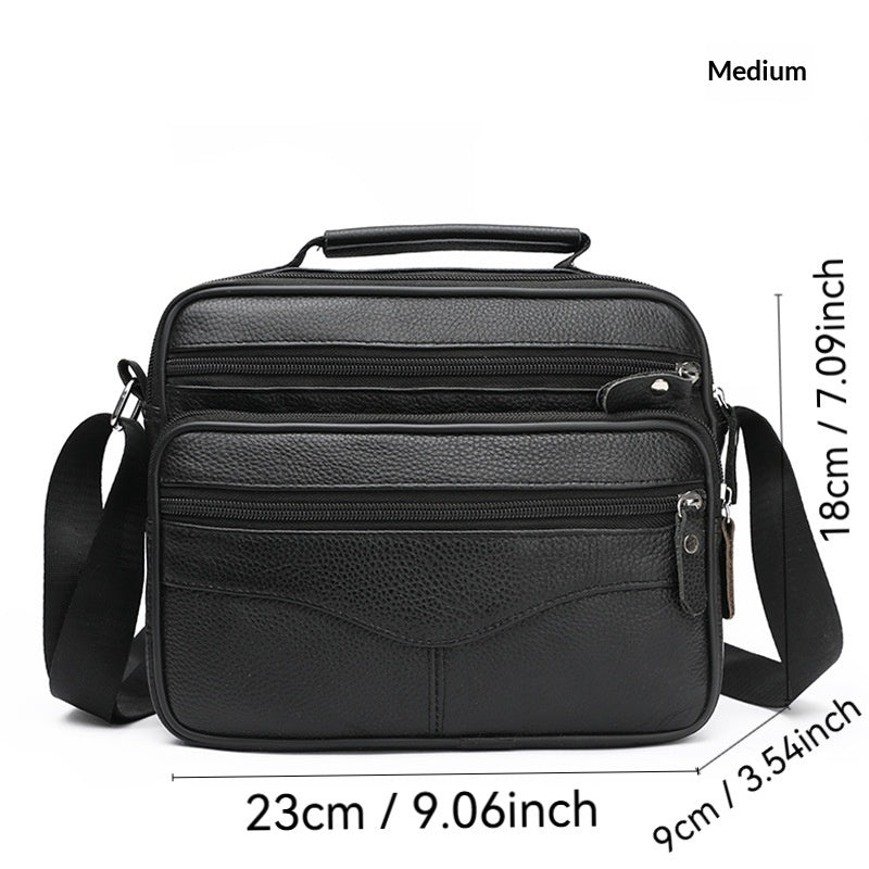 Leder Business Aktentasche Ein-Schulter 21×17×9 cm – Bild 4 | LuxeStyle
