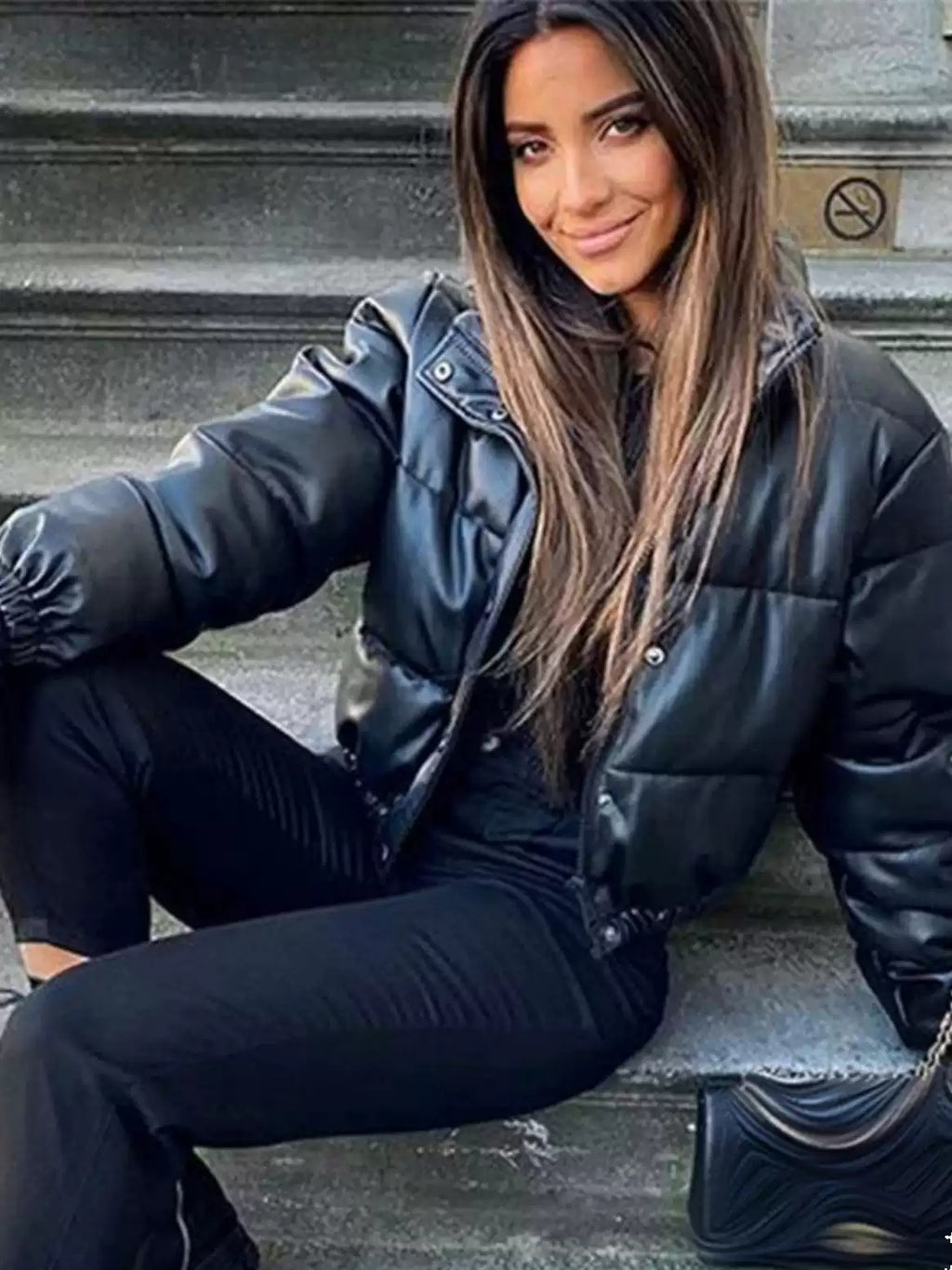Weicher Polyester-Parka mit Standkragen – Bild 2 | LuxeStyle