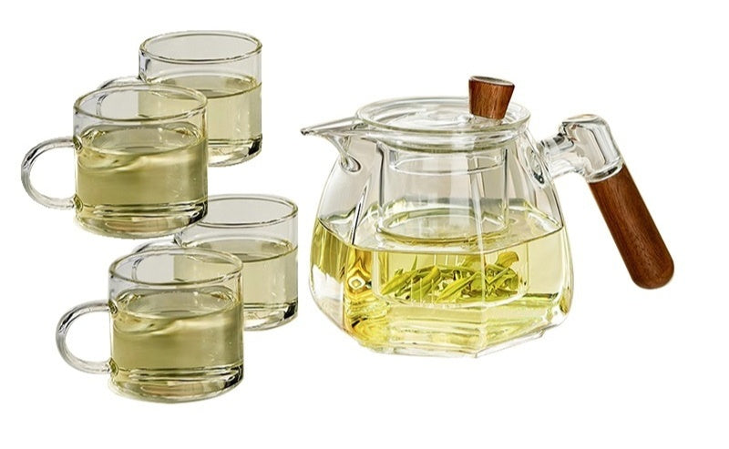 Teekannen-Set aus hitzebeständigem Glas