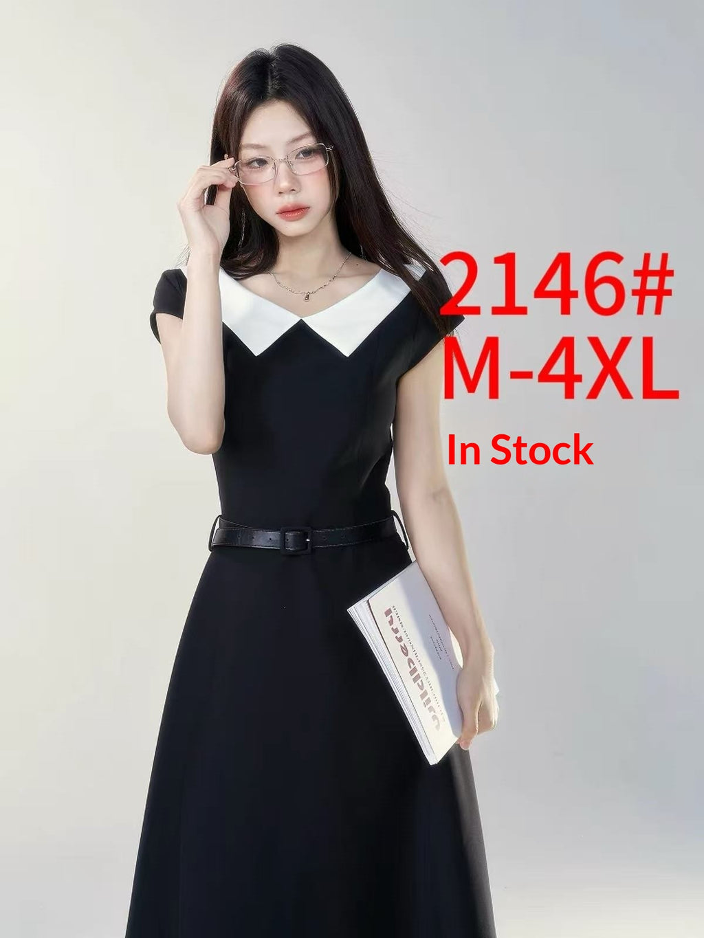 Französisches A-Linien Kleid mit geometrischem Muster