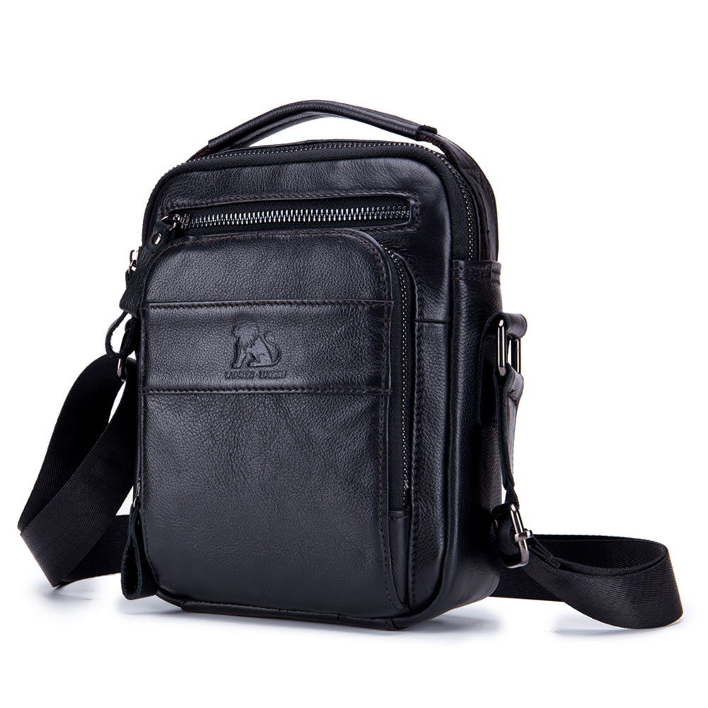 Rindsleder-Männer Einarmiger Diagonalrucksack – Bild 5 | LuxeStyle