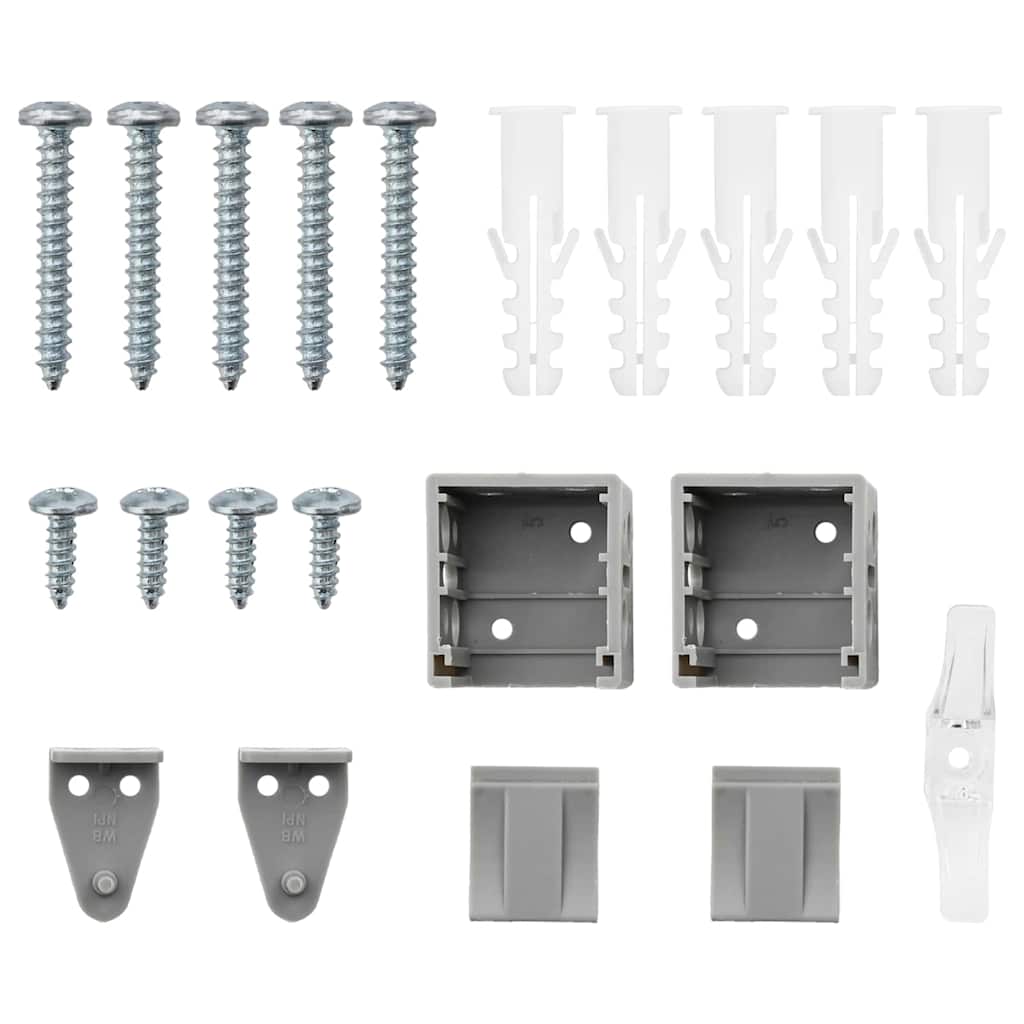 Fensterstore mit Vorhängen, Silber