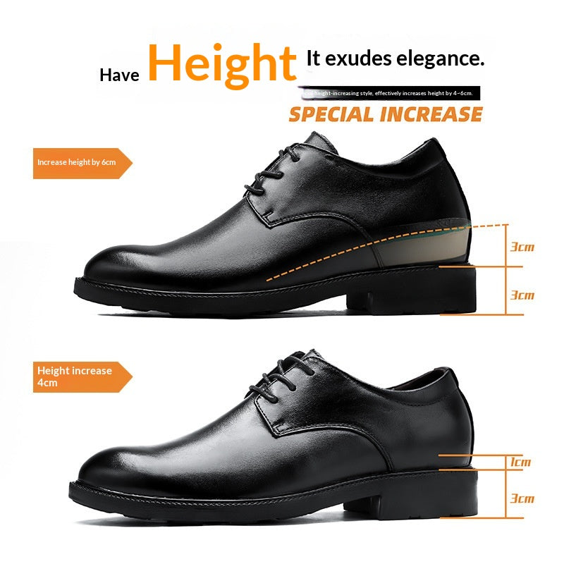 Herren Business-Lederschuhe mit Absatzerhöhung