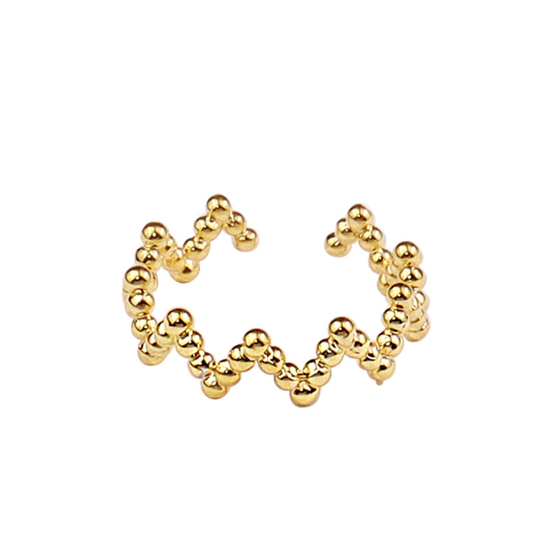 Stapelring-Set Gold · Mix (Herz & Welle)