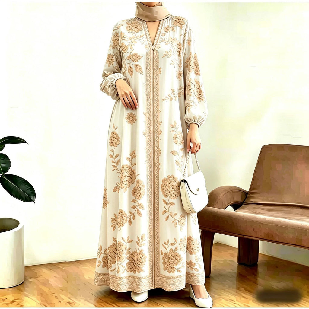 Tiedye-Kleid mit lockerem Sitz
