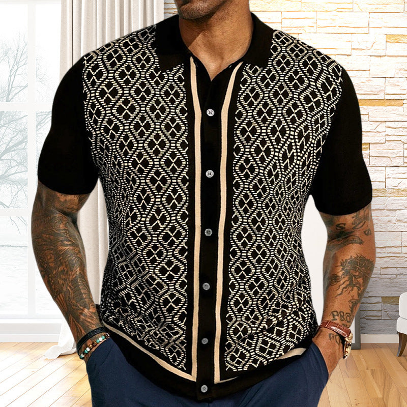 Casual Jacquard Pullover in Tarnfarben – Bild 6 | LuxeStyle