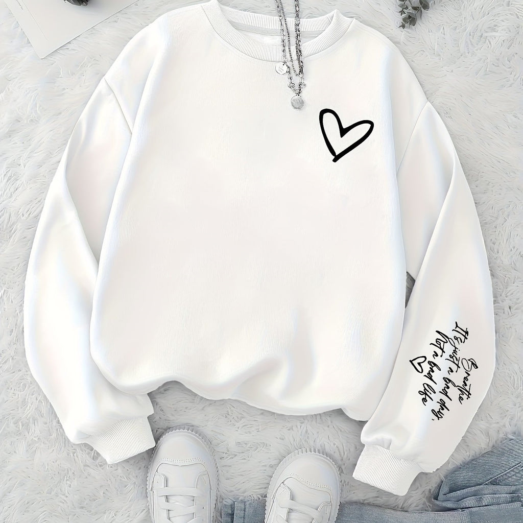 Trendiges Rundhals-Sweatshirt für Damen