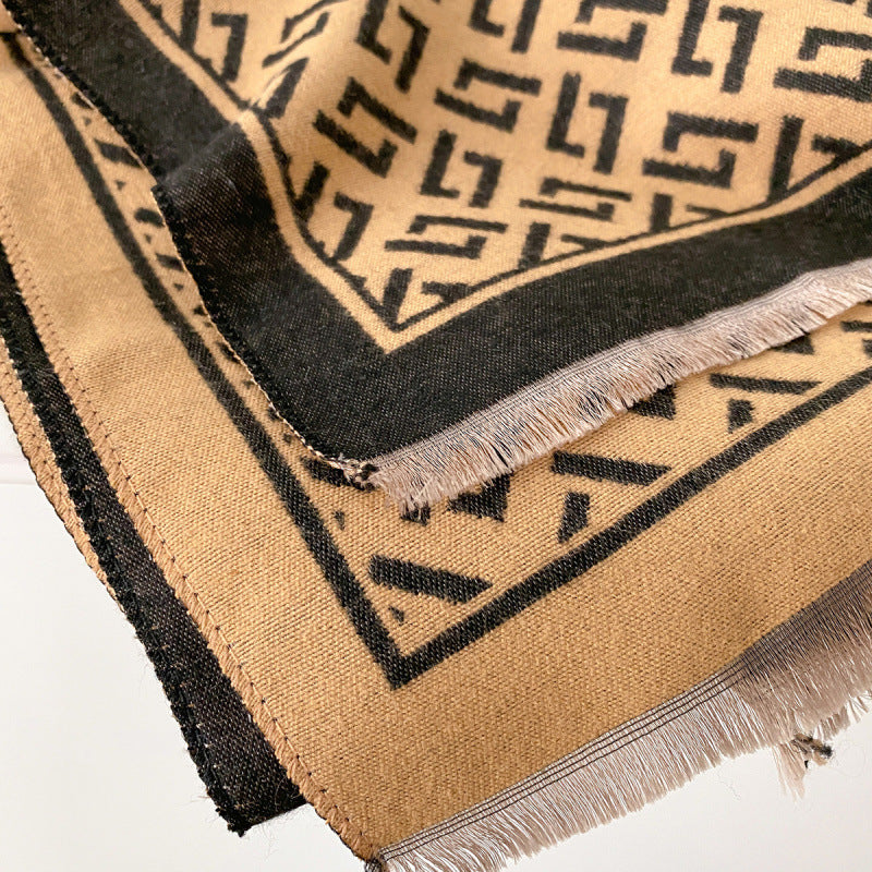 Doppelseitiger Jacquard-Schal – Bild 7 | LuxeStyle
