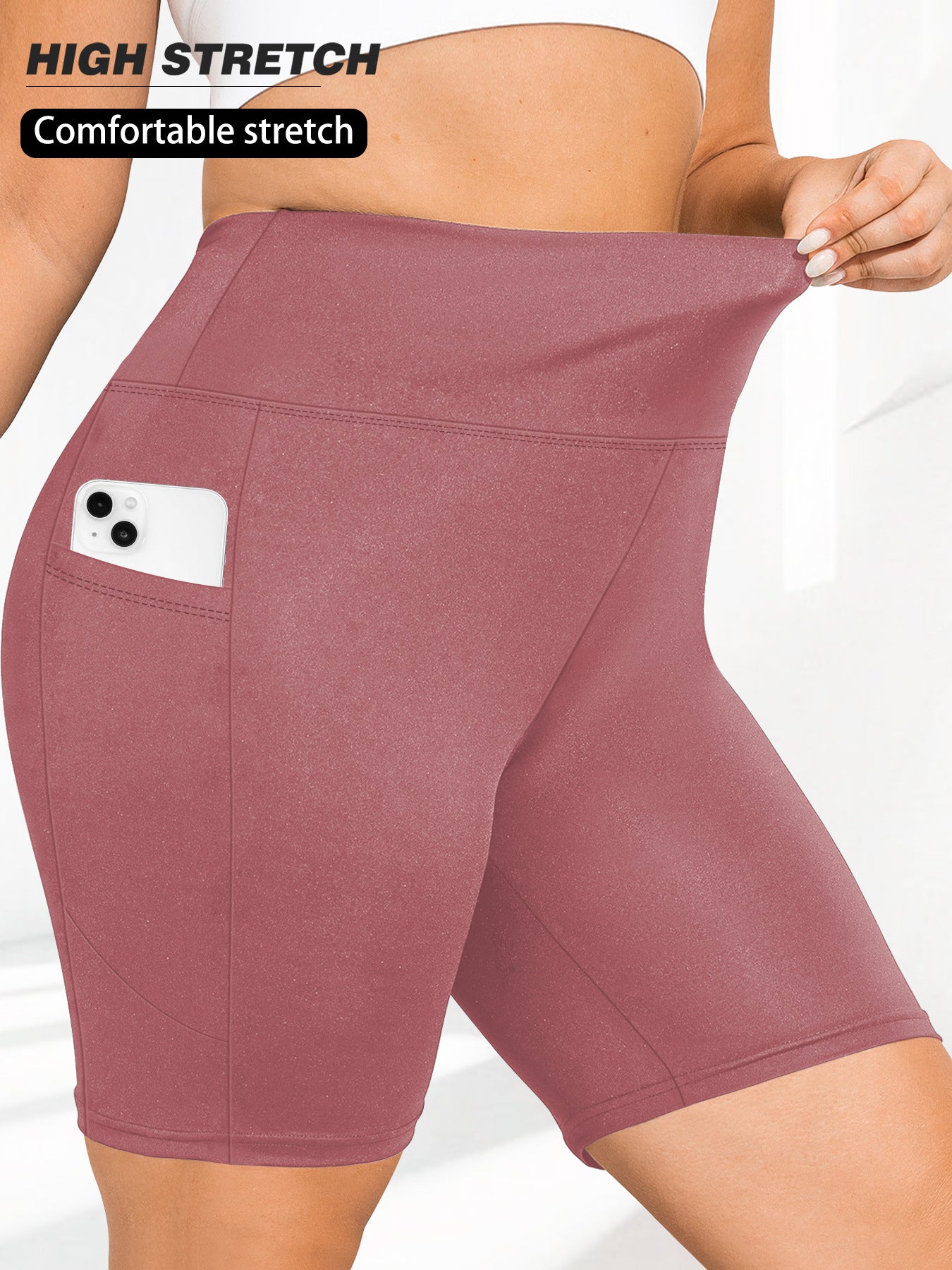 High-Waist Yoga Leggings mit Taschen