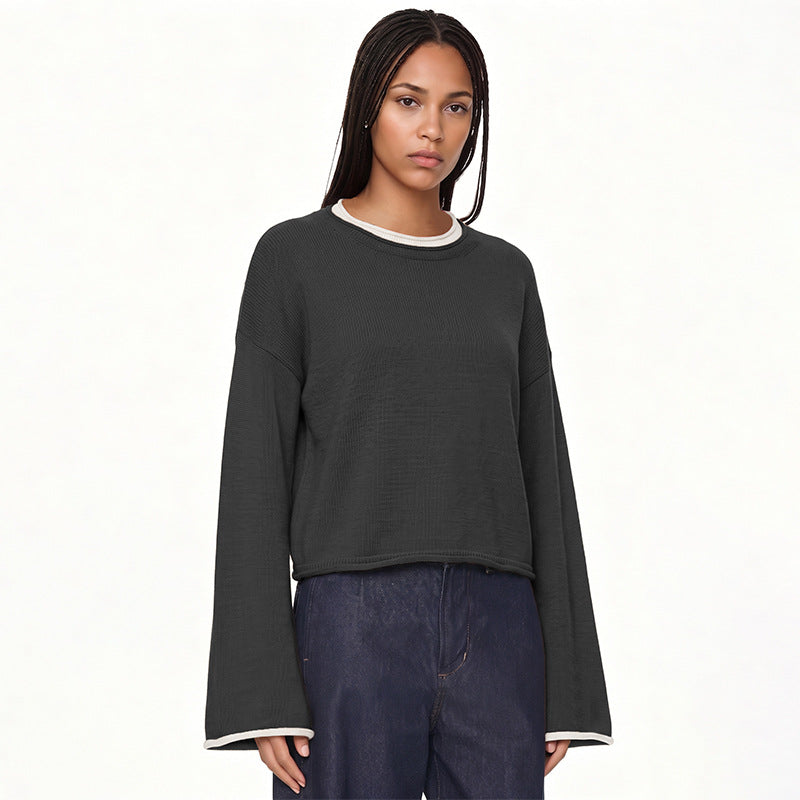 Pullover Sweater im Color-Block-Design