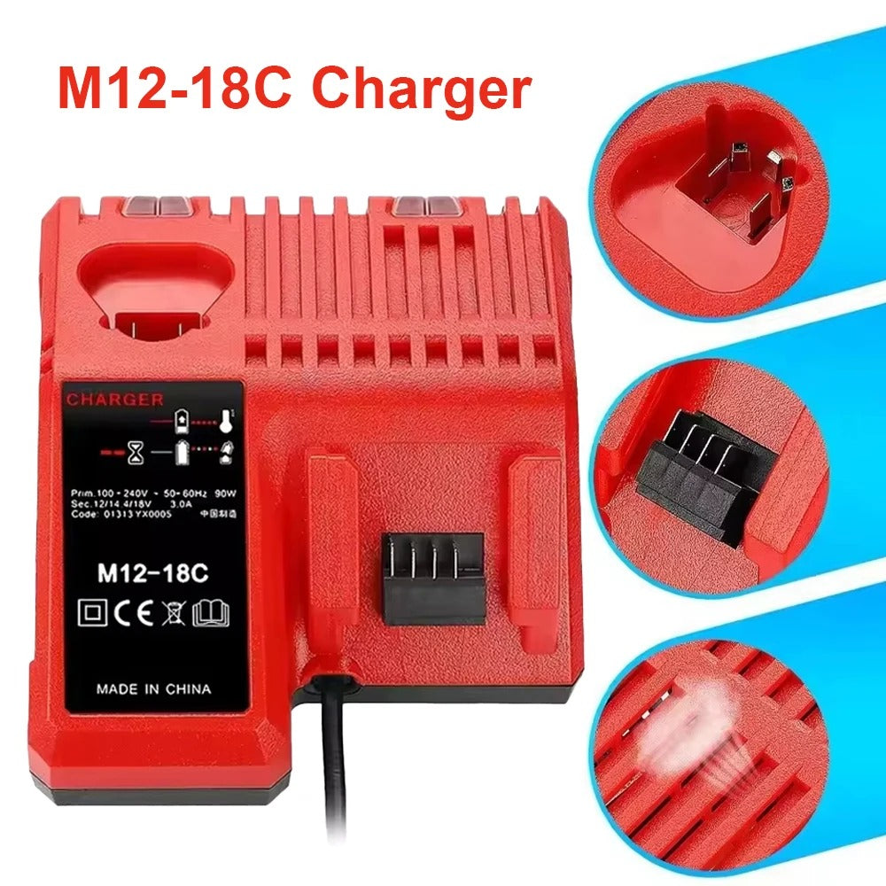 Multi-Ladegerät für Milwaukee M18 Li-ion Akkus
