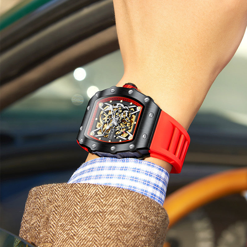 Automatische Herrenuhr mit Silikonband – Bild 3 | LuxeStyle