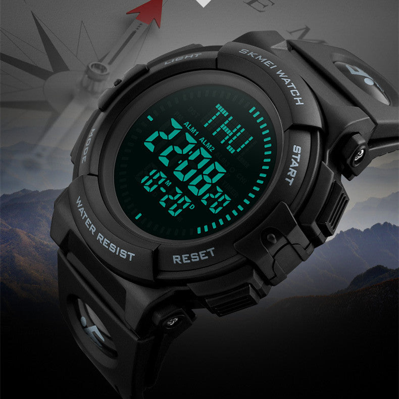 Digitale Outdoor-Herrenuhr mit Kompass