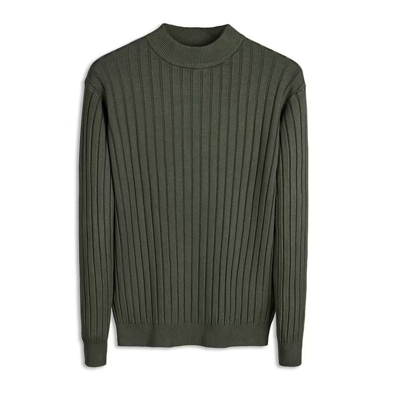 Strukturierter Mock-Neck Pullover für Herren