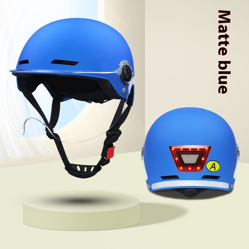 Velohelm mit Warnlicht und Bluetooth-Audio