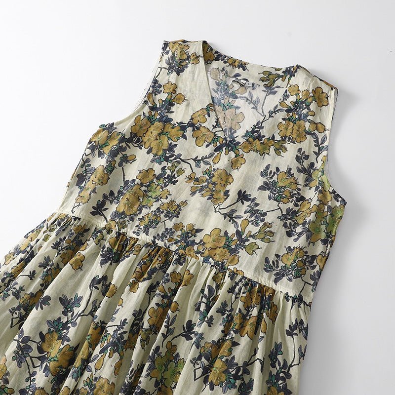 Luftiges Chiffon-Kleid mit Plisseerock