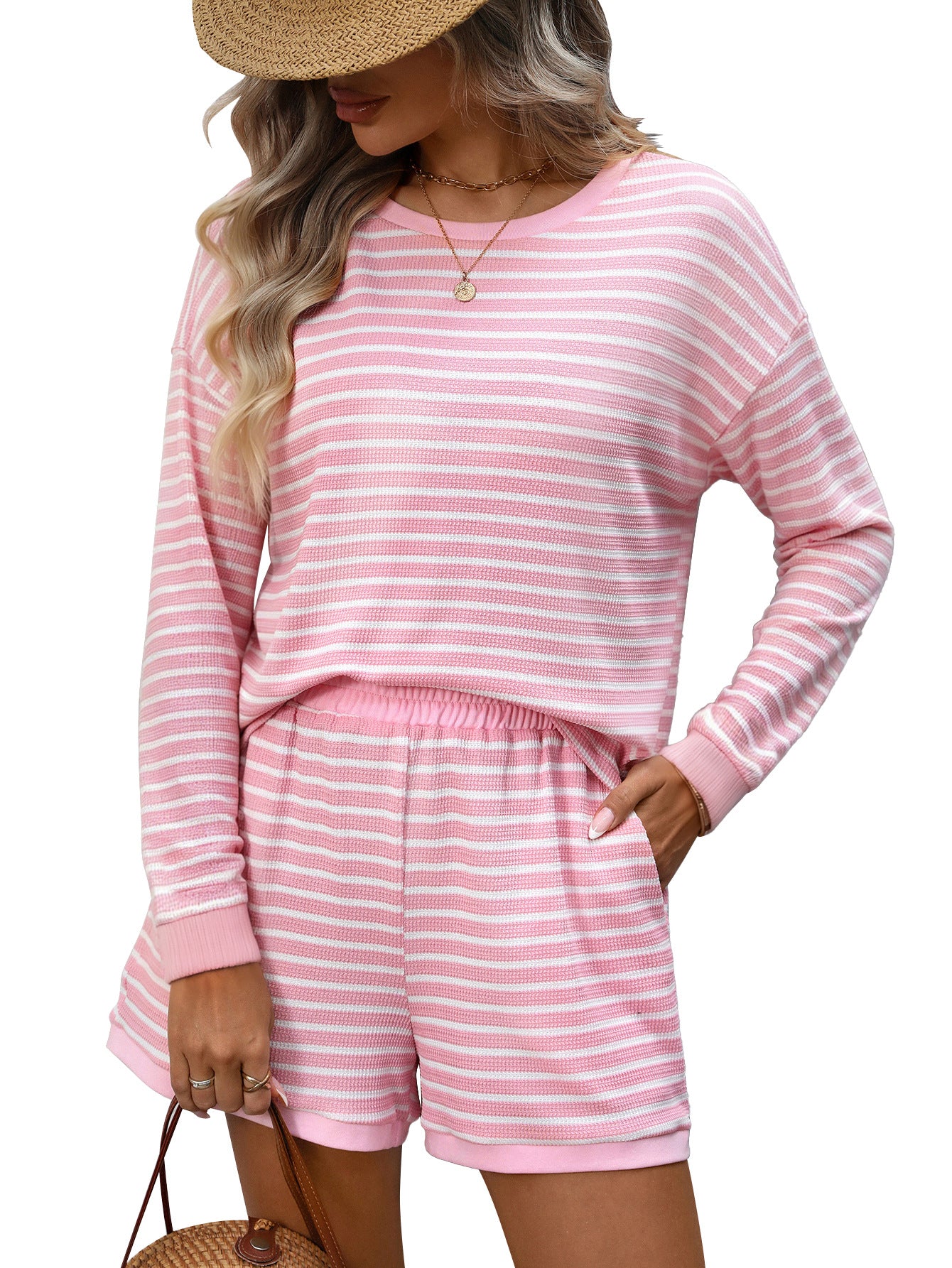 Color-Block Shorts Zweiteiler für Damen