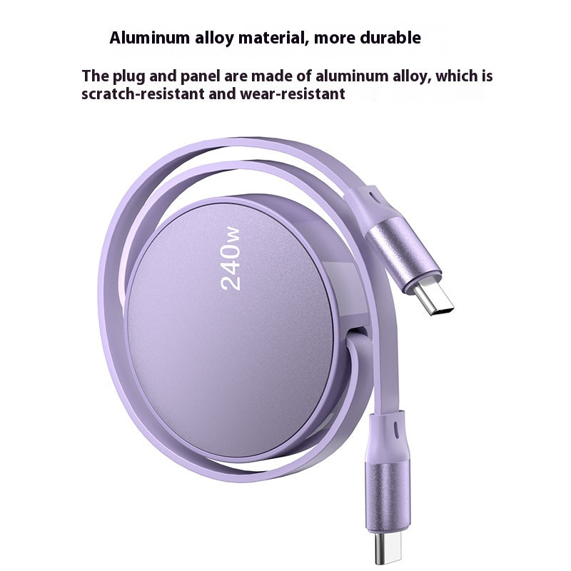 Teleskopisches 240W USB-C Ladekabel für iPhone 15