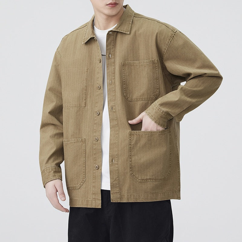 Männer-Shirt Loose-Fit Herbst Casual | LuxeStyle