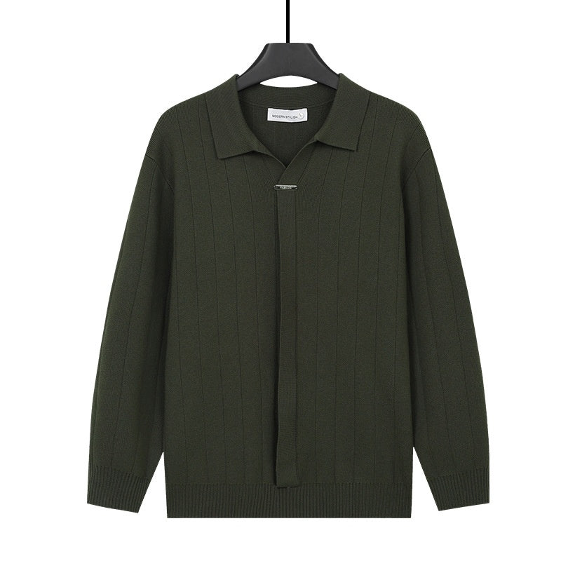 Herren Strick-Cardigan mit Revers