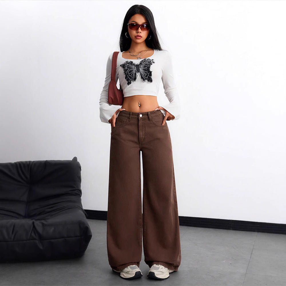 Lange, gerade Jeans