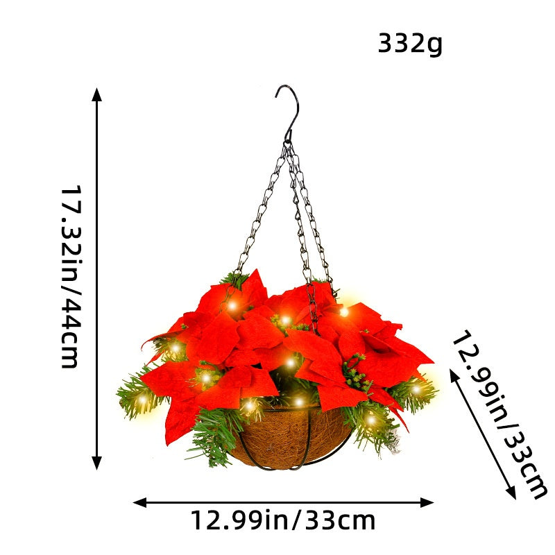 Roter Weihnachtsblumen-Hängekorb – Bild 2 | LuxeStyle