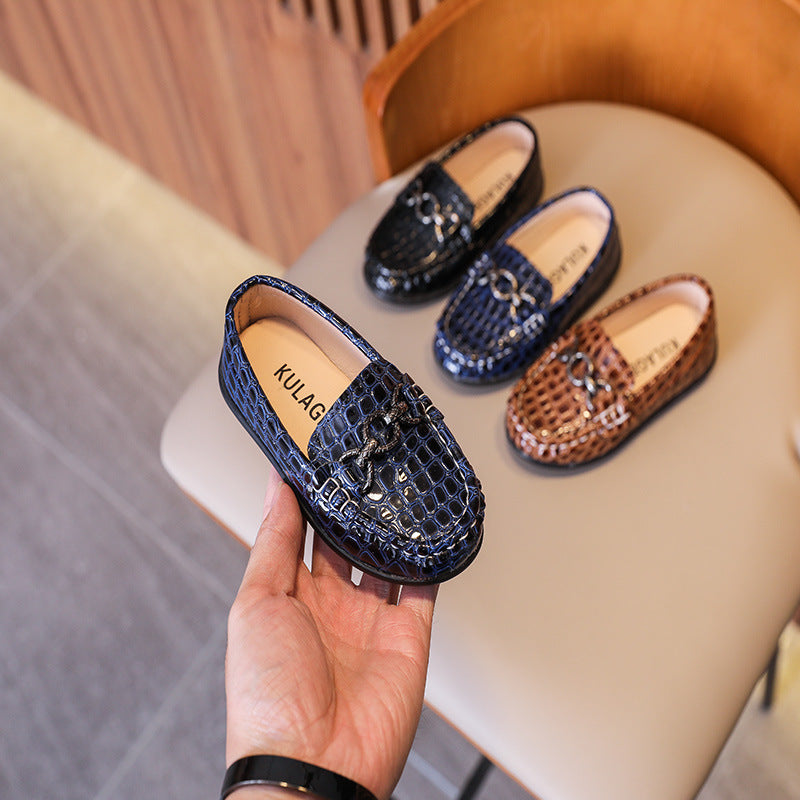 Retro Leder Slipper für Kinder