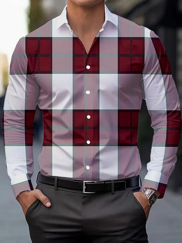 Herren Langarmshirt Atmungsaktiv im Color-Block – Bild 2 | LuxeStyle