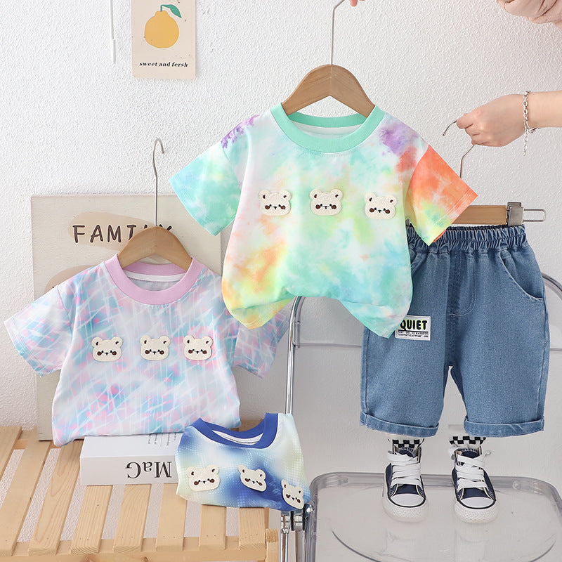 Baby-Einteiler mit Bärenmotiv, zweiteilig | LuxeStyle