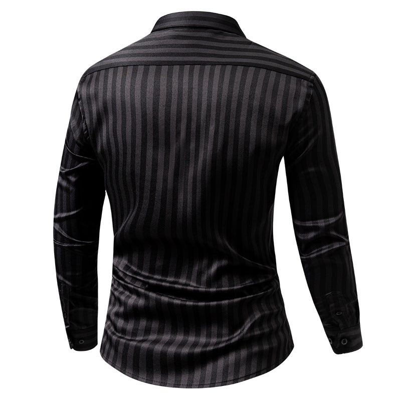 Streifen Langarm Slim Fit Businesshemd