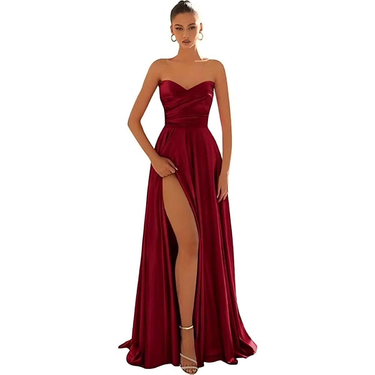 Langes Partykleid mit tiefem Ausschnitt | LuxeStyle