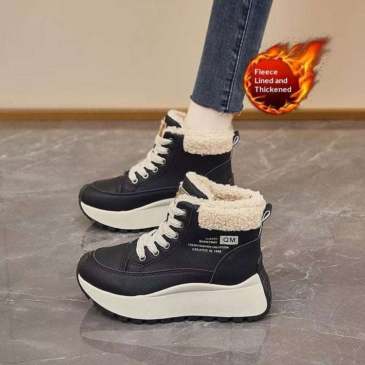 Winter High-Top Sneaker mit Keilabsatz