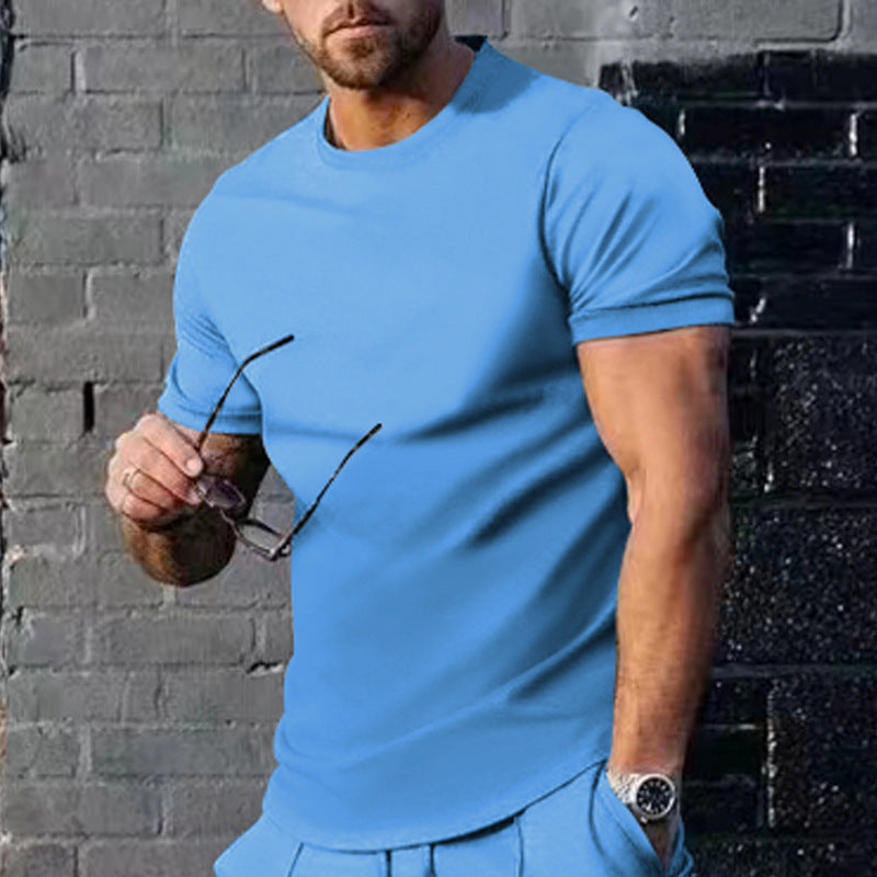 Herren Sommer Rundhals T-Shirt