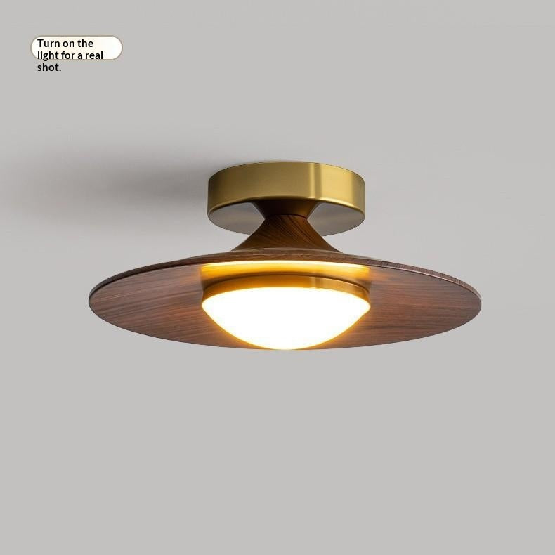 Walnussfarbene Deckenlampe für Eingangsbereich | LuxeStyle
