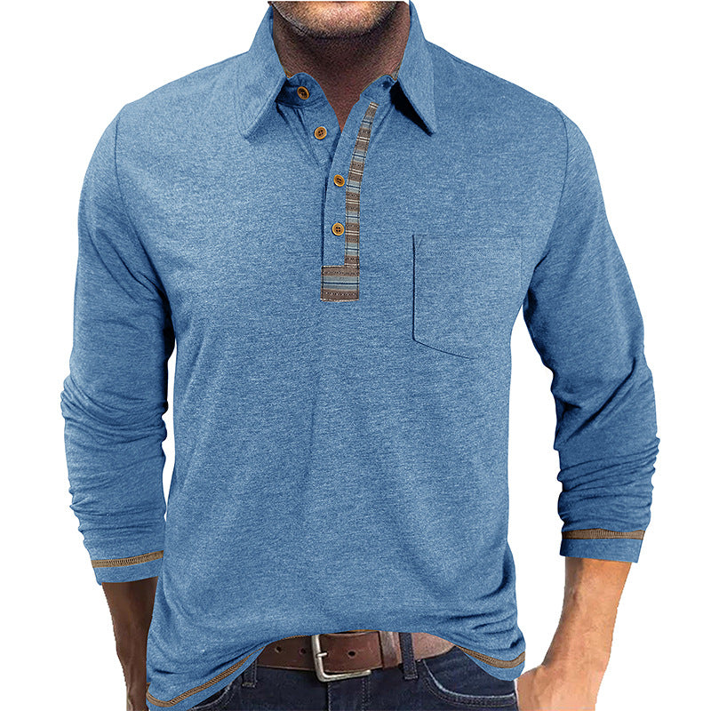 Herren Langarm Polohemd mit Button-down Kragen – Bild 3 | LuxeStyle