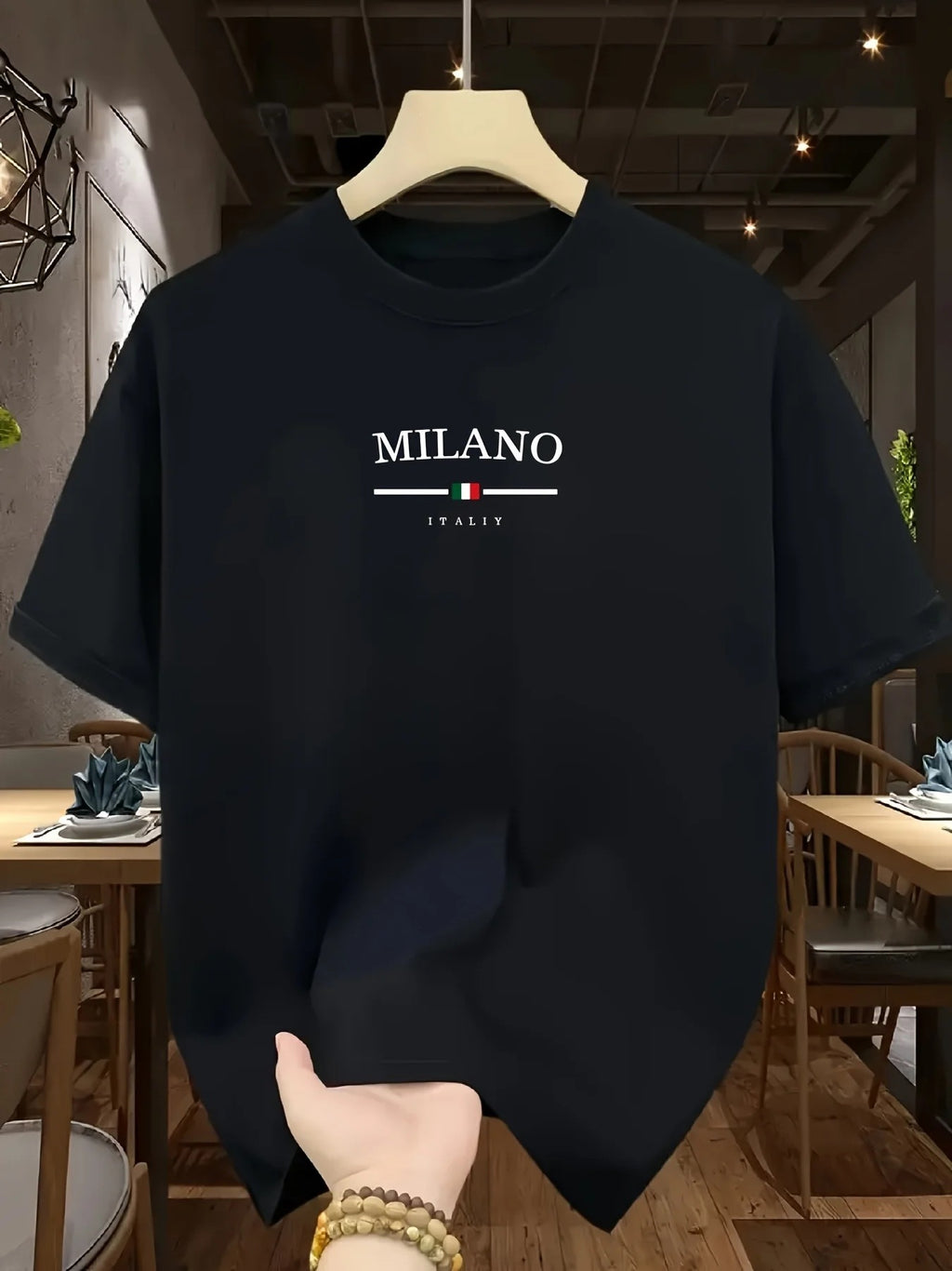 Vintage T-Shirt mit Rundhals und kurzen Ärmeln
