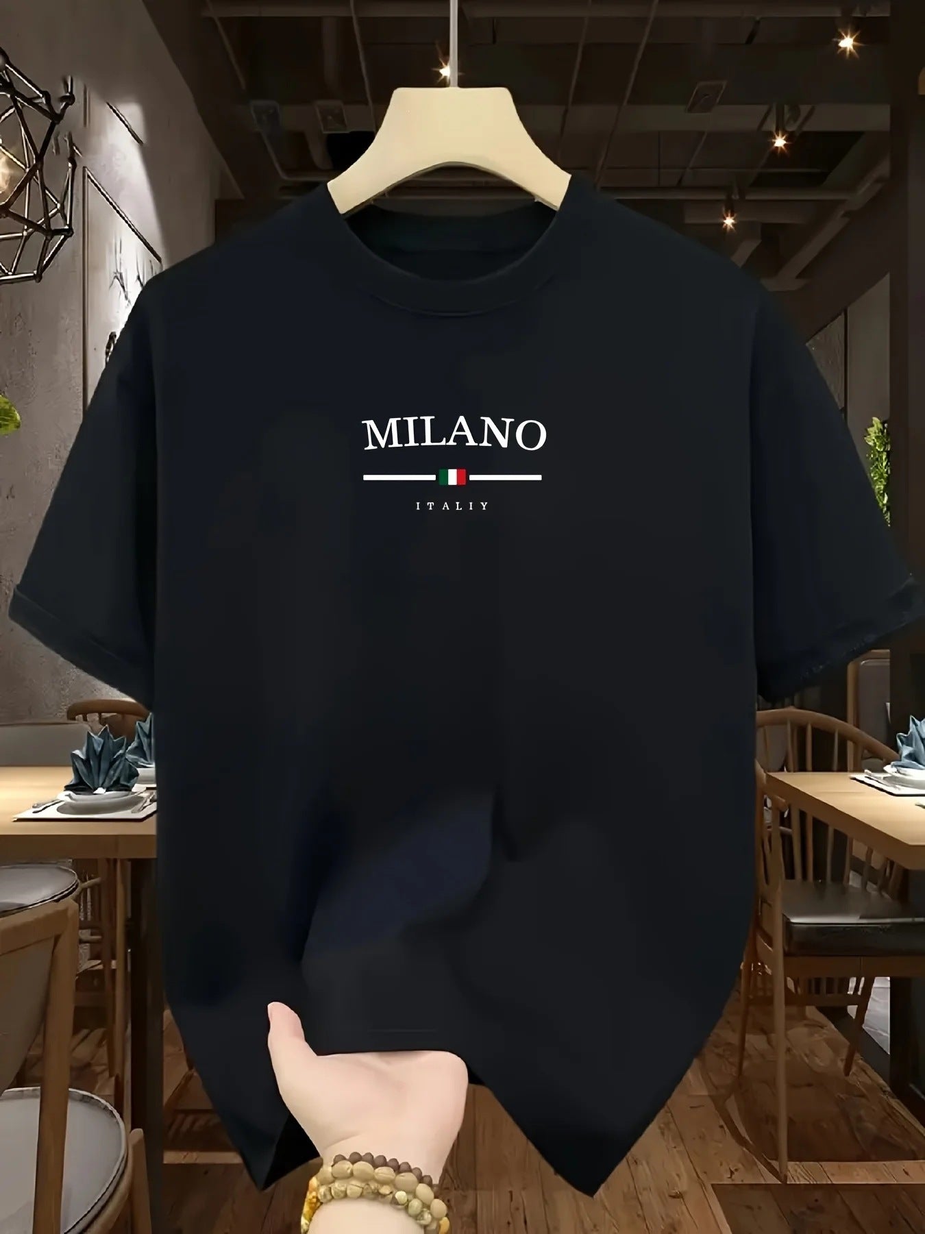 Vintage T-Shirt mit Rundhals und kurzen Ärmeln