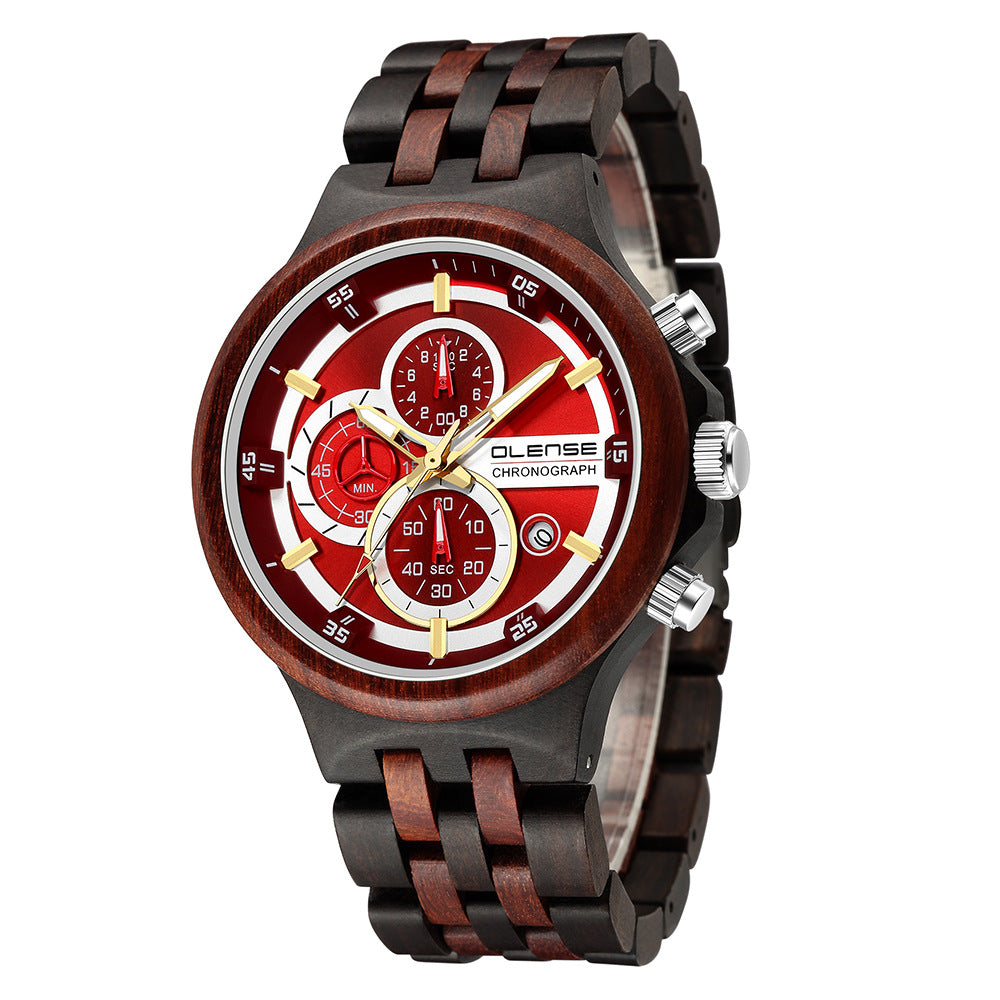 Herren-Armbanduhr aus Holz, Sportlich Elegant – Bild 4 | LuxeStyle