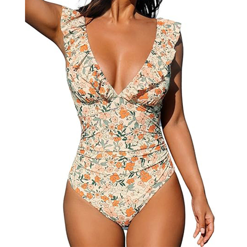 Damen Neckholder Badekleid mit Blumenmuster – Bild 4 | LuxeStyle