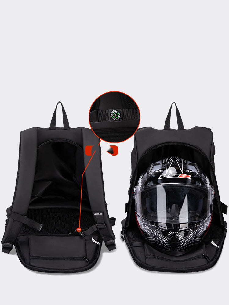 Motorrad Rucksack mit Helmfach – Bild 7 | LuxeStyle