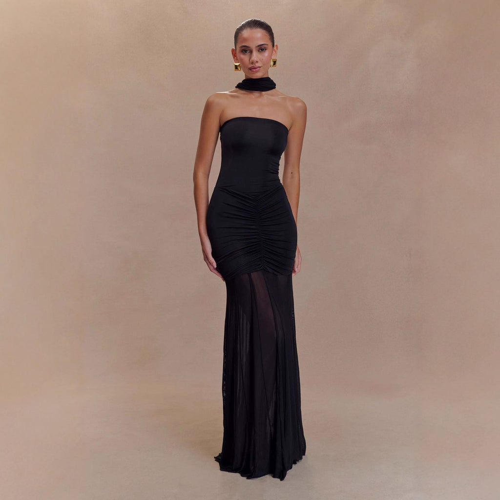 Elegantes Patchwork-Kleid